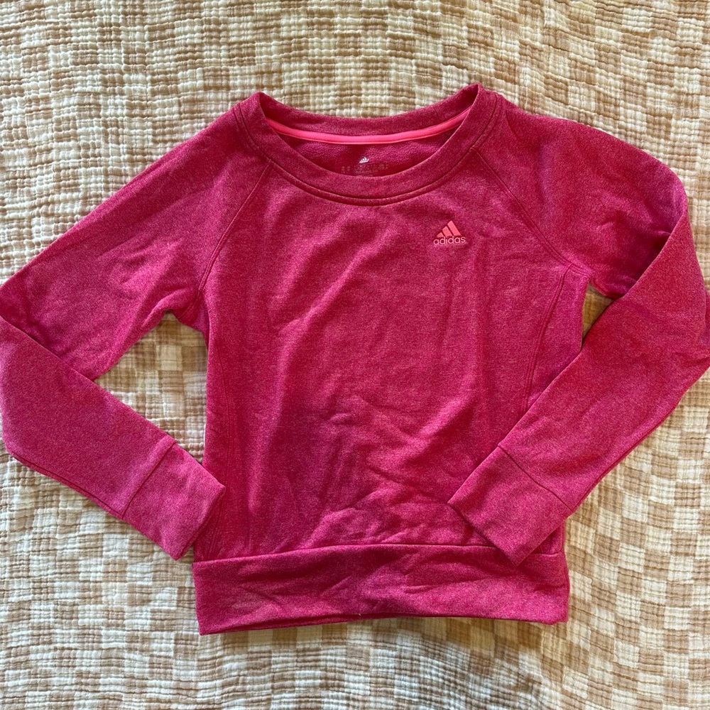adidas Pink Crewneck Athletic Sweatshirt